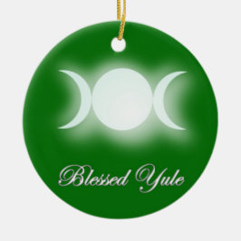 Blessed Yule (Triple Moon Goddess) Keramisch Ornament