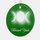 Blessed Yule (Triple Moon Goddess) Keramisch Ornament (Links)