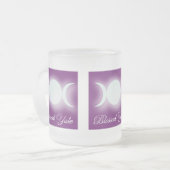 Blessed Yule (Triple Moon Goddess) Matglas Koffiemok (Voorkant links)