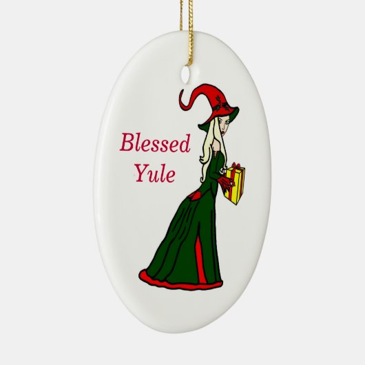 Blessed Yule Winter Witch Ornament (Rechts)