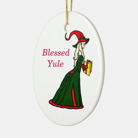 Blessed Yule Winter Witch Ornament (Links)