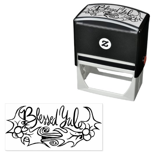 Blessed Yule Zelfinktende Stempel (In situ)
