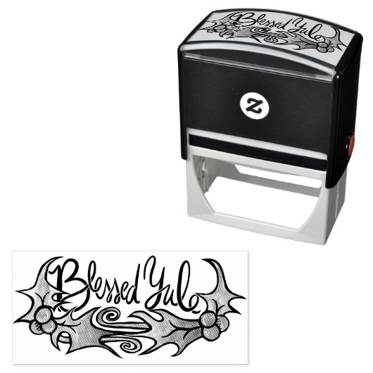 Blessed Yule Zelfinktende Stempel (In situ)