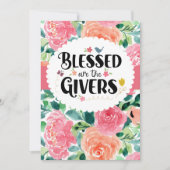 Blessed zijn de cadeautjes bedankt kaart (Voorkant)