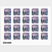BlessedYuleHeks Vierkante Sticker (Vel)