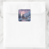 BlessedYuleHeks Vierkante Sticker (Tas)