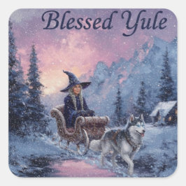 BlessedYuleHeks Vierkante Sticker