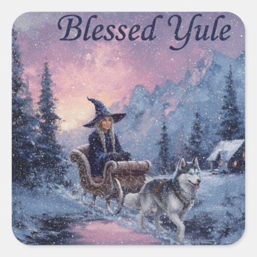 BlessedYuleHeks Vierkante Sticker (Voorkant)