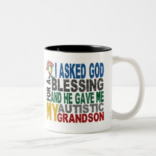 Blessenaar 5 GRANDSON Autism T-Shirts & Apparel Tweekleurige Koffiemok