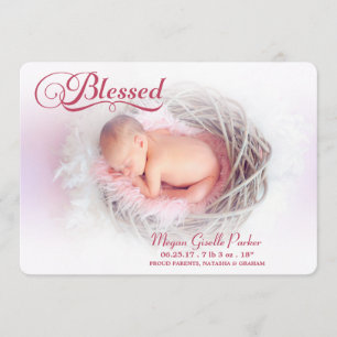 Blessenaar Foto Girl Announcement Soft Overlay Aankondiging
