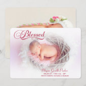 Blessenaar Foto Girl Announcement Soft Overlay Aankondiging (Voorkant / Achterkant)