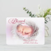 Blessenaar Foto Girl Announcement Soft Overlay Aankondiging (Staand voorkant)