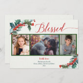 Blessenaar met waterverf is bessen 3 fotokaart (Voorkant / Achterkant)