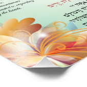 Blessenaar voor Handwas Engels en Hebreeuws Foto Afdruk (Hoek)