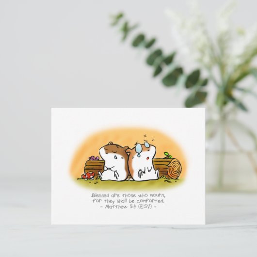 Blessenaars zijn degenen die Briefkaart rouwen (Staand voorkant)