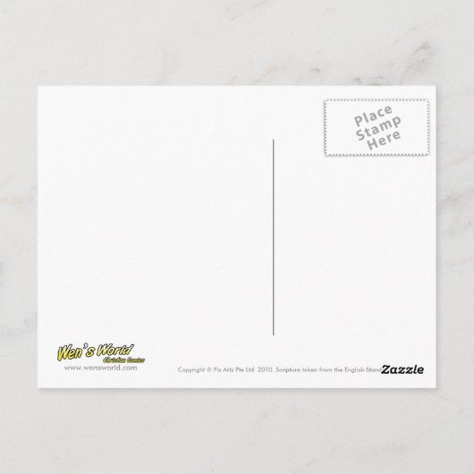 Blessenaars zijn degenen die Briefkaart rouwen (Achterkant)