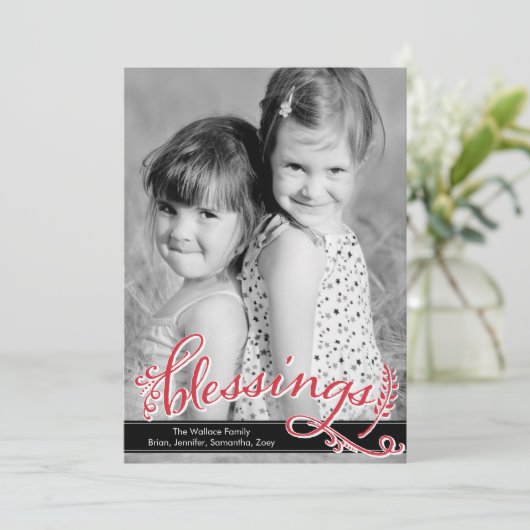 Blessenaarten Feestdagenkaart (Staand voorkant)