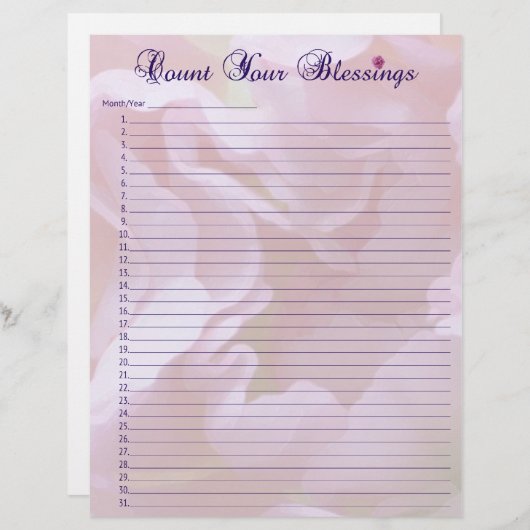 Blessenlijst Letterhead (Voorkant / Achterkant)