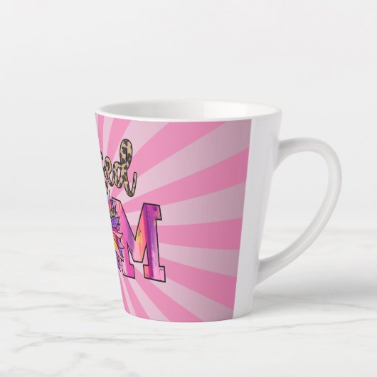 Blessenroze mam Floral Modern Latte Mok (Rechts)