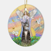 Blessing - BrownTabby Cat 2 Keramisch Ornament (Links)