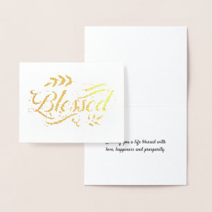 Blessing Kaart Minimal Elegant Gold Folie