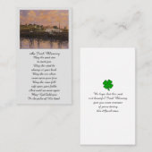 Blessing Memorial Rustic Prayer Kaart Visitekaartje (Voorkant / Achterkant)