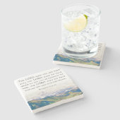 Blessing, Numbers 6:24-26, Watercolor Landscape Stenen Onderzetter (Zijkant)