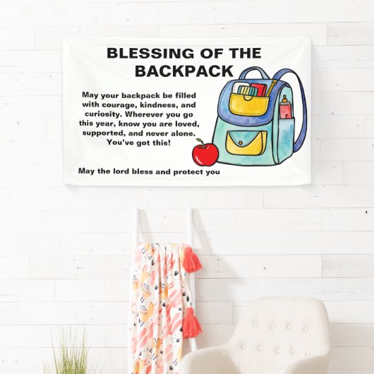 Blessing of the Backpacks Banner | Courage, (Insitu)