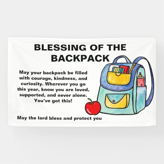Blessing of the Backpacks Banner | Courage, (Horizontaal)