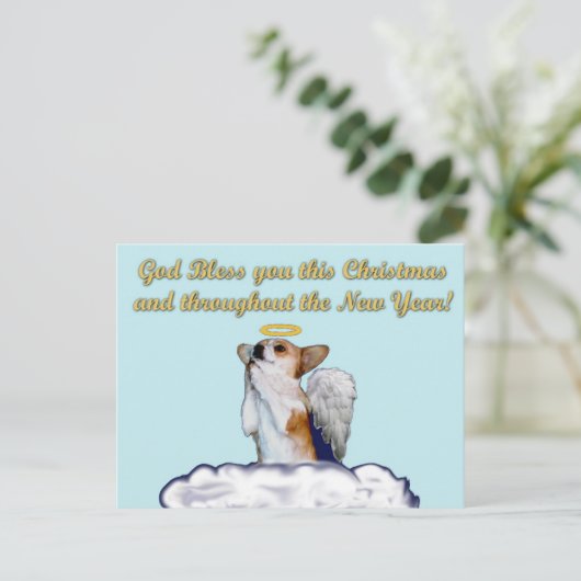 Blessing Prayer Dott Angel Briefkaart (Staand voorkant)