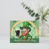 Blessing van de Leprechaun onder de Regenboog Briefkaart (Staand voorkant)