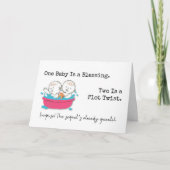 Blessing x2 Funny Twins Zwangerschap Kaart (Voorkant)