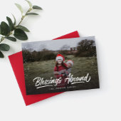 Blessings Abound Religous kerstfoto Feestdagenkaart