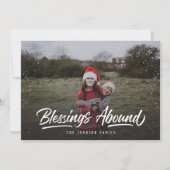 Blessings Abound Religous kerstfoto Feestdagenkaart (Voorkant)