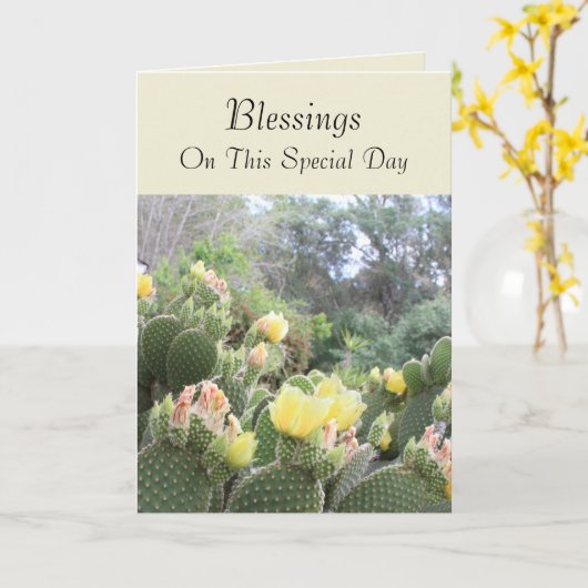 Blessings Adult Baptism Kaart (Gele Bloem)