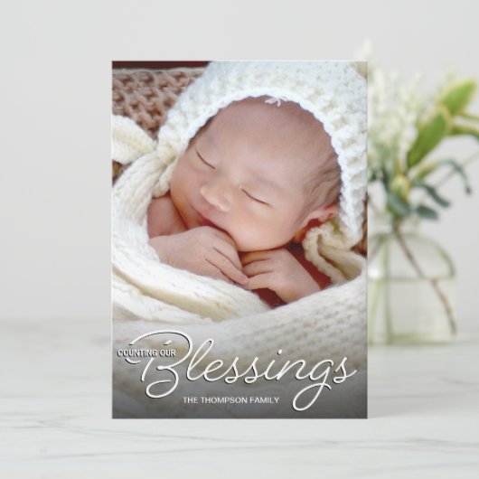 Blessings Baby Birth Announance Aankondiging (Staand voorkant)