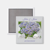 Blessings Blue Lace Hydrangea Magneet (Voorkant / Achterkant)