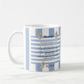 Blessings Blue & White Stripe Mug Koffiemok (Links)