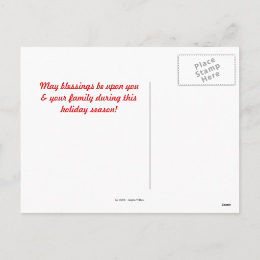 Blessings Christmas Kaart (Achterkant)