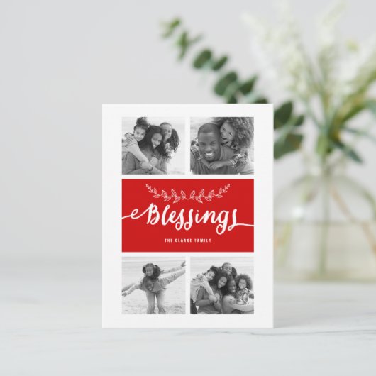 Blessings Collage | Vakantiefoto Briefkaart (Staand voorkant)