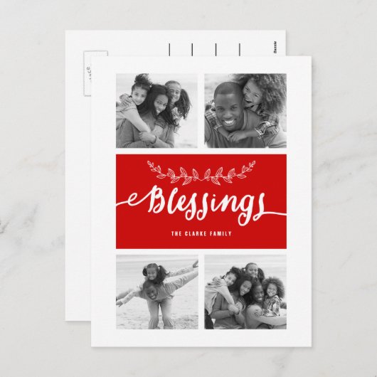 Blessings Collage | Vakantiefoto Briefkaart (Voorkant / Achterkant)