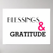 Blessings en Gratitude-Poster Poster (Voorkant)