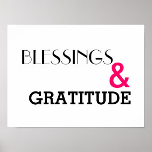Blessings en Gratitude-Poster Poster