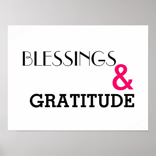 Blessings en Gratitude-Poster Poster (Voorkant)