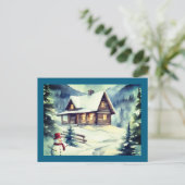 Blessings for the little Cabin in the woods Feestdagenkaart (Staand voorkant)