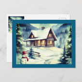 Blessings for the little Cabin in the woods Feestdagenkaart (Voorkant / Achterkant)