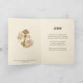 Blessings on Your New Home Catholic Floral Feestdagen Kaart (Binnen)