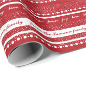 Blessings Peace Love Joy Personalized Christmas Cadeaupapier (Rol Hoek)