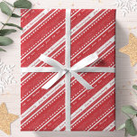 Blessings Peace Love Joy Personalized Christmas Cadeaupapier<br><div class="desc">This Christmas wrapping paper features a decorative red and white design with the text: gewonden,  peace,  love,  joy. Personalize it with your name.</div>