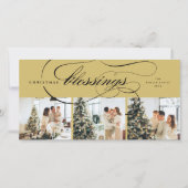 Blessings Script Religieuze kerstcadeaufoto Feestdagenkaart (Voorkant)